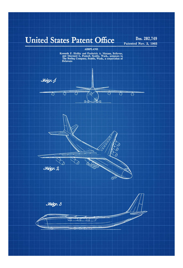 Boeing Cargo Airplane Patent - Airplane Blueprint, Aircraft Decor, Airplane Poster, Vintage Aviation Art, Airplane Art, Boeing Patent Art Prints mypatentprints 