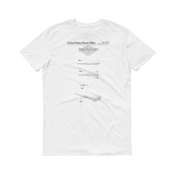 Boeing SST Plane Patent T-Shirt - Aviation T-Shirt, Airplane T-Shirt, Pilot Gift, Airplane Shirt, Boeing Patent, Boeing Supersonic Jet Shirt Shirts mypatentprints 
