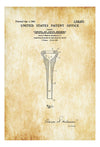 Brass Instrument Mouthpiece Patent Print, Wall Decor, Music Poster, Music Art, Brass Instrument, Brass Instrument, Trumpet Mouthpiece Poster Art Prints mypatentprints 10X15 Parchment 
