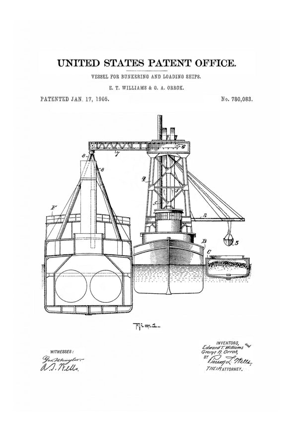 Bunkering Tank Patent - Patent Print, Vintage Nautical, Naval Art, Sailor Gift, Sailing Decor, Nautical Decor, Ship Decor, Boating Decor Art Prints mypatentprints 