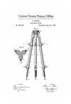 Camera Tripod Patent 1886 - Patent Print, Photography Art, Camera Art, Photography Patent, Antique Camera, Photographer Gift