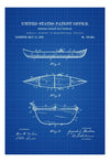 Canoe with Gunwale Patent Print - Boat Decor Print, Canoe Poster, Canoe Blueprint, Naval Art, Nautical Decor, Gunwale, Rowing Boat Print Art Prints mypatentprints 