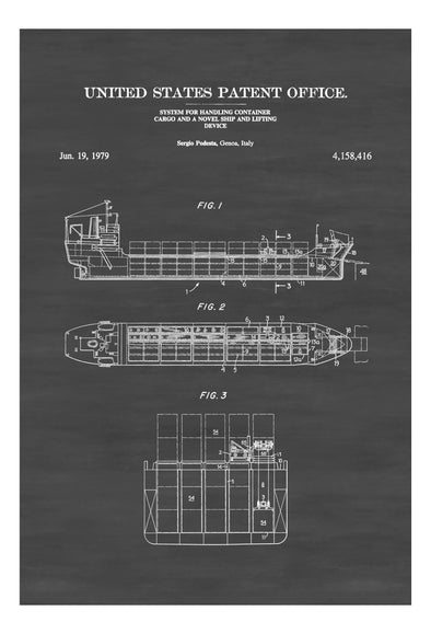 Cargo Ship Patent - Patent Print, Vintage Nautical, Naval Art, Sailor Gift, Sailing Decor, Nautical Decor, Boating Decor, Boat Patent Print mws_apo_generated mypatentprints Parchment #MWS Options 804497940 