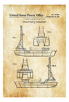 Catamaran Offshore Drilling Vessel Patent - Patent Print, Vintage Nautical, Naval Art, Sailor Gift, Nautical Decor, Ship Decor, Boating Art Art Prints mypatentprints 