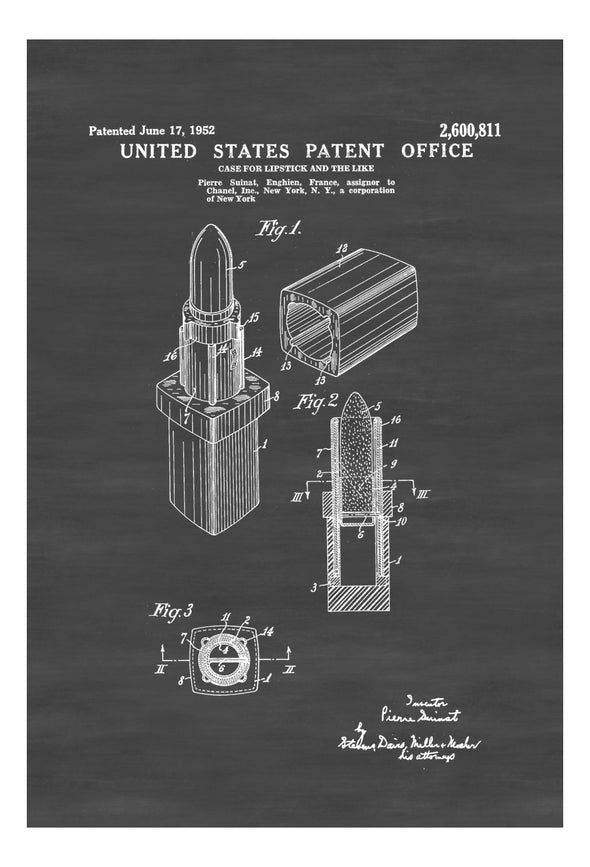 Chanel Lipstick Case Patent - Chanel Patent, Vanity Decor, Girls Gift, Lipstick Patent, Makeup Art,Girls Room Decor mws_apo_generated mypatentprints Parchment #MWS Options 3420955942 