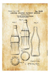 Coke Bottle Patent Print - Coca Cola Bottle, Coca Cola Collectibles, Diner Decor, Ice Cream Parlor Decor, Soda Bottle