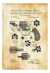 Colt 1881 Revolver Firearm Patent - Patent Print, Wall Decor, Gun Art, Firearm Art, Colt Patent, Revolver Patent, Colt Revolver