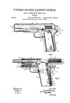Colt 1911 Firearm Patent Print for Wall Decor. Gun Art and Firearm Art. Art Prints mypatentprints 