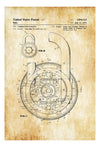 Combination Lock Patent - Wall Decor, Vintage Tools, Vintage Padlock, Antique Lock, Combination Padlock, Lock Patent, Patent Print