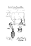 Cow Milker Patent 1887 - Patent Print, Barn Art, Farm Art,  Farmhouse Decor, Kitchen Decor, Cow Print,