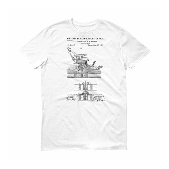 Dentist Chair Patent T-Shirt - Patent t-shirt, Old Patent T-shirt, Dentist T-shirt, Dentist Gift, Dental Art, Dental Assistant Gift