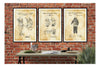 Diving Patent Collection of 3 Patent Prints - Diver Gift, Scuba Gift, Scuba Diver Poster, Deep Sea Diver, Nautical Decor, Beach House Decor Art Prints mypatentprints 10X15 Parchment 
