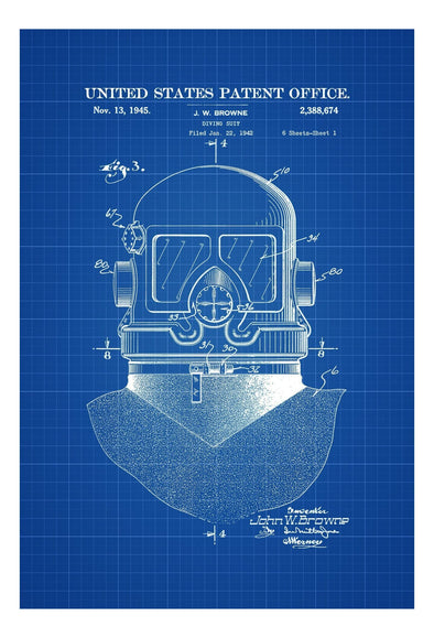 Diving Suit Helmet Patent, Patent Poster, Wall Decor, Diver Gift, Scuba Gift, Scuba Diver, Deep Sea Diver, Nautical Decor, Beach House Decor mws_apo_generated mypatentprints Chalkboard #MWS Options 1291822434 