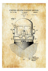 Diving Suit Helmet Patent, Patent Poster, Wall Decor, Diver Gift, Scuba Gift, Scuba Diver, Deep Sea Diver, Nautical Decor, Beach House Decor Art Prints mypatentprints 