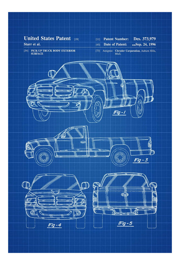 Dodge Ram Truck Patent, Patent Print, Wall Decor, Truck Decor, Trcuk Art, Classic Truck, Dodge Patent, Dodge Ram Patent, Ram Truck Blueprint Art Prints mypatentprints 10X15 Parchment 