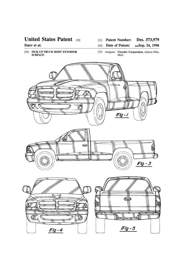 Dodge Ram Truck Patent, Patent Print, Wall Decor, Truck Decor, Trcuk Art, Classic Truck, Dodge Patent, Dodge Ram Patent, Ram Truck Blueprint Art Prints mypatentprints 