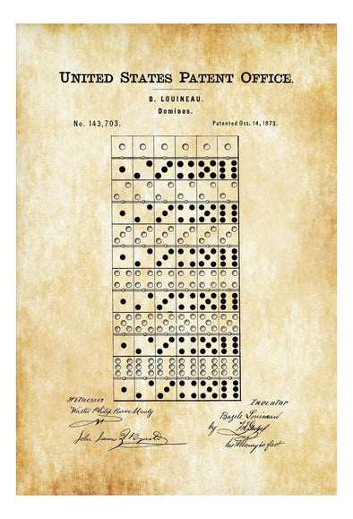 Dominoes Game Patent - Patent Print, Game Room Decor, Dominos Patent, Game Night, Dominos Board Game Patent, Game Room Art, Vintage Games mws_apo_generated mypatentprints Blueprint #MWS Options 1922999668 