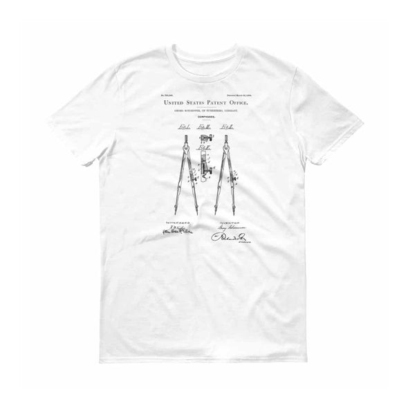 Drawing Compass Patent T-Shirt 1904 - Old Patent T-shirt, Vintage Tools, Architect Gift, Drawing Tool, Artist Gift