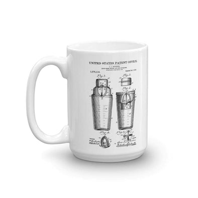 Drink Shaker & Mixer Patent Mug 1913 - Bartender Gift, Old Patent Mug, Drinking Mug, Bar Mug, Bartender Mug, Cocktails Mug mypatentprints 11 oz. 
