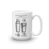 Drink Shaker & Mixer Patent Mug 1913 - Bartender Gift, Old Patent Mug, Drinking Mug, Bar Mug, Bartender Mug, Cocktails Mug mypatentprints 