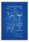 Eames Chair Patent Print - Chair Patent, Furniture Patent, Furniture Blueprint, Chair Blueprint, Office Art, Modern Furniture Design