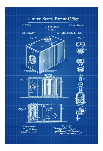 Eastman Kodak Camera Patent - Patent Print, Wall Decor, Photography Art, Camera Art, Photo Camera Patent, Camera Blueprint mws_apo_generated mypatentprints Blueprint #MWS Options 2964171453 