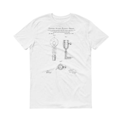 Edison 1882 Electric Lamp Patent T-Shirt - Edison T-Shirt, Edison Lamp, Edison Patent, Old Patent T-shirt, Light Bulb T-Shirt, Lamp T-Shirt Shirts mypatentprints 3XL Black 