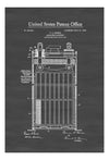 Edison Alkaline Battery Patent 1906 - Edison Patent, Edison Invention, Patent Prints, Technology Art, Thomas Edison Art, Office Decor