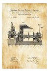 Edison Electric Generator Patent 1883 - Patent Print, Edison Patent, Thomas A. Edison, Thomas Edison Patent, Technology Patent, Electricity mws_apo_generated mypatentprints Parchment #MWS Options 1655875053 