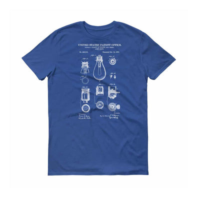 Edison Lamp Base Patent T-Shirt - Patent t-shirt, Old Patent T-shirt, Lamp T-Shirt, Edison T-Shirt. Edison Light, Edison Patent, Light Bulb
