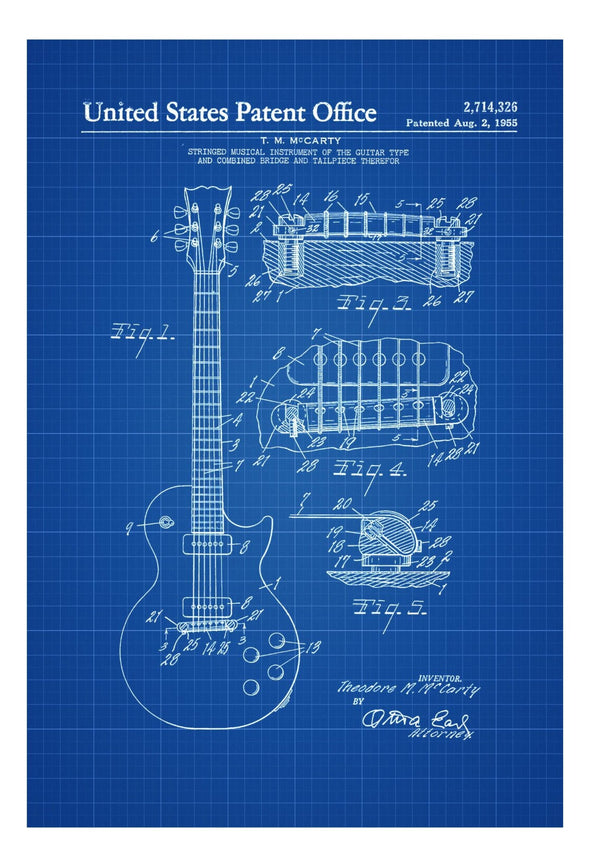 Electric Guitar Patent - Patent Print, Wall Decor, Music Poster, Music Art, Musical Instrument Patent, Guitar Patent, Music Patent mws_apo_generated mypatentprints Parchment #MWS Options 1166256672 