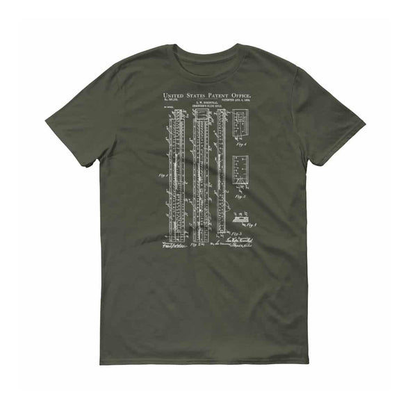 Engineer&#39;s Slide Rule Patent T-Shirt 1922 - Old Patent T-shirt, Vintage Tools, Engineer Gift, Electrical Engineer, Engineer T-shirt
