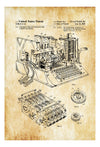 Enigma Machine Patent - Patent Print, Wall Decor, Spycraft, WWII, Spies, Secret Messages, Cipher Machine, Blueprint