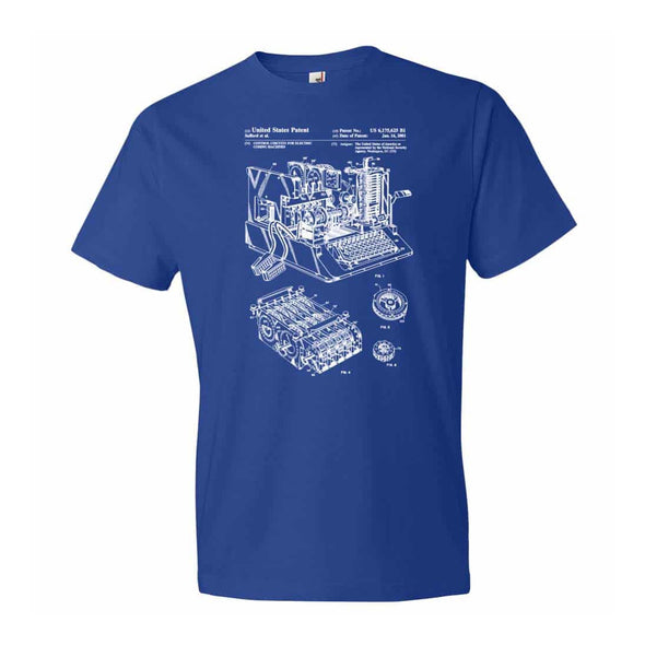 Enigma Machine Patent T-Shirt - Patent Shirt, Old Patent t-shirt, Geek Gift, Computer T-Shirt, Spycraft, Spies, Spy T-Shirt, Cipher Machine