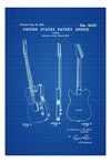 Fender Telecaster Guitar Patent 1951 - Patent Print, Wall Decor, Music Poster, Music Art, Musical Instrument Patent, Guitar Patent, Fender