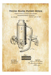 Fire Extinguishing Apparatus Patent - Patent Print, Wall Decor, Fireman Gift, Firehouse Decor, Firefighter, Fireman, fire extinguisher