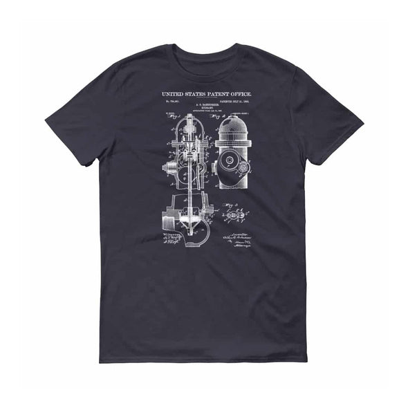 Fire Hydrant Patent T-Shirt 1903 - Patent Shirt, Fireman Gift, Firefighter Gift, Fire Hydrant T-Shirt, Firefighter T-Shirt
