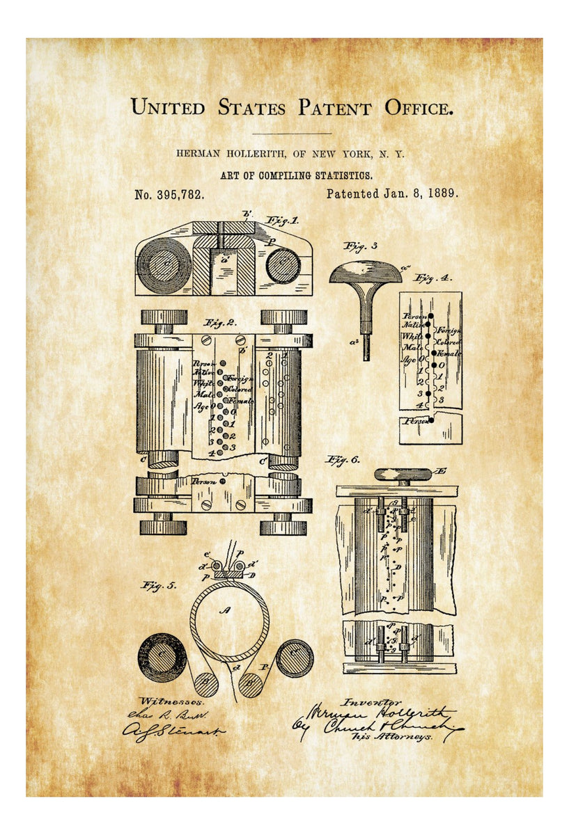 Computer Patent Artwork First Computer Patent - Patent Print, Wall Decor, Computer Decor, Vint ...