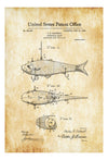 Fishing Bait Patent 1908 - Patent Print, Wall Decor, Fishing Lure Poster, Cabin Decor, Fisherman Gift, Fishing Decor, Lake House Decor