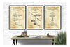 Fishing Patent Collection of 3 Patent Prints - Fishing Patents, Fishing Lure Poster, Fisherman Gift, Fishing Decor, Lake House Cabin Decor Art Prints mypatentprints 10X15 Parchment 