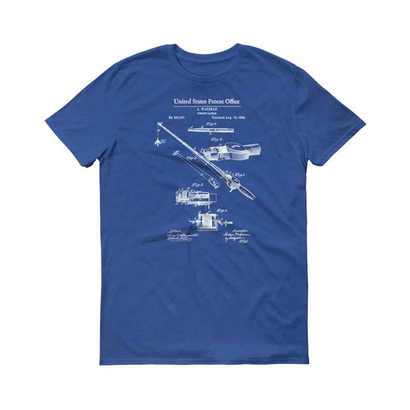 Fishing Tackle Patent T-Shirt 1884 - Fishing T-Shirt, Patent t-shirt, Old Patent T-shirt, Fishing Rod, Fisherman Gift Shirts mypatentprints 3XL Black 