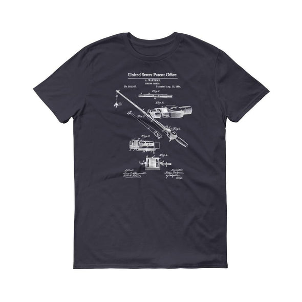 Fishing Tackle Patent T-Shirt 1884 - Fishing T-Shirt, Patent t-shirt, Old Patent T-shirt, Fishing Rod, Fisherman Gift Shirts mypatentprints 