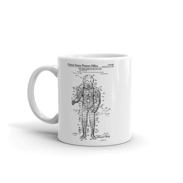 Flight Suit Patent Mug - Patent Mug, Space Mug, Astronaut Mug, Rocket Mug, Pilot Gift, Space Program, Astronauts, Aviation Mug