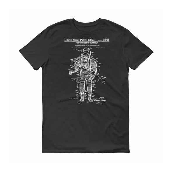 Flight Suit Patent T Shirt - Patent Shirt, Space T-Shirt, Astronaut shirt, Rocket t-shirt, Pilot Gift, Space Program, Astronauts, Aviation mypatentprints 3XL Black 