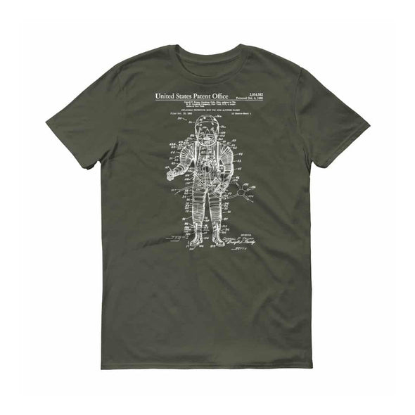 Flight Suit Patent T Shirt - Patent Shirt, Space T-Shirt, Astronaut shirt, Rocket t-shirt, Pilot Gift, Space Program, Astronauts, Aviation mypatentprints 