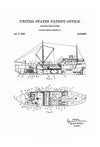 Floating Fishing Factory Patent - Patent Print, Vintage Nautical, Boat Art, Sailing Decor, Nautical Decor, Boating Decor, Fishing Gift Art Prints mypatentprints 