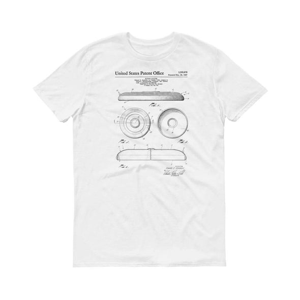 Flying Disc Patent T-Shirt - Old Patent T-shirt, Flying Disc T-Shirt, Frisbee T-Shirt, Frisbee Patent, Frisbee Art, Frisbee Players Gift Shirts mypatentprints 