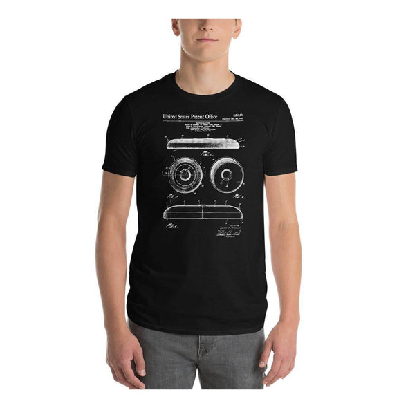 Flying Disc Patent T-Shirt - Old Patent T-shirt, Flying Disc T-Shirt, Frisbee T-Shirt, Frisbee Patent, Frisbee Art, Frisbee Players Gift Shirts mypatentprints 