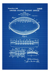 Football Ball Patent - Patent Print, Wall Decor, Football Art, Sports Art, Football Fan Art Prints mypatentprints 10X15 Parchment 