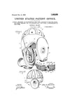 Football Helmet Patent - Patent Print, Wall Decor, Football Art, Sports Art, Football Fan, Football Helmet Blueprint